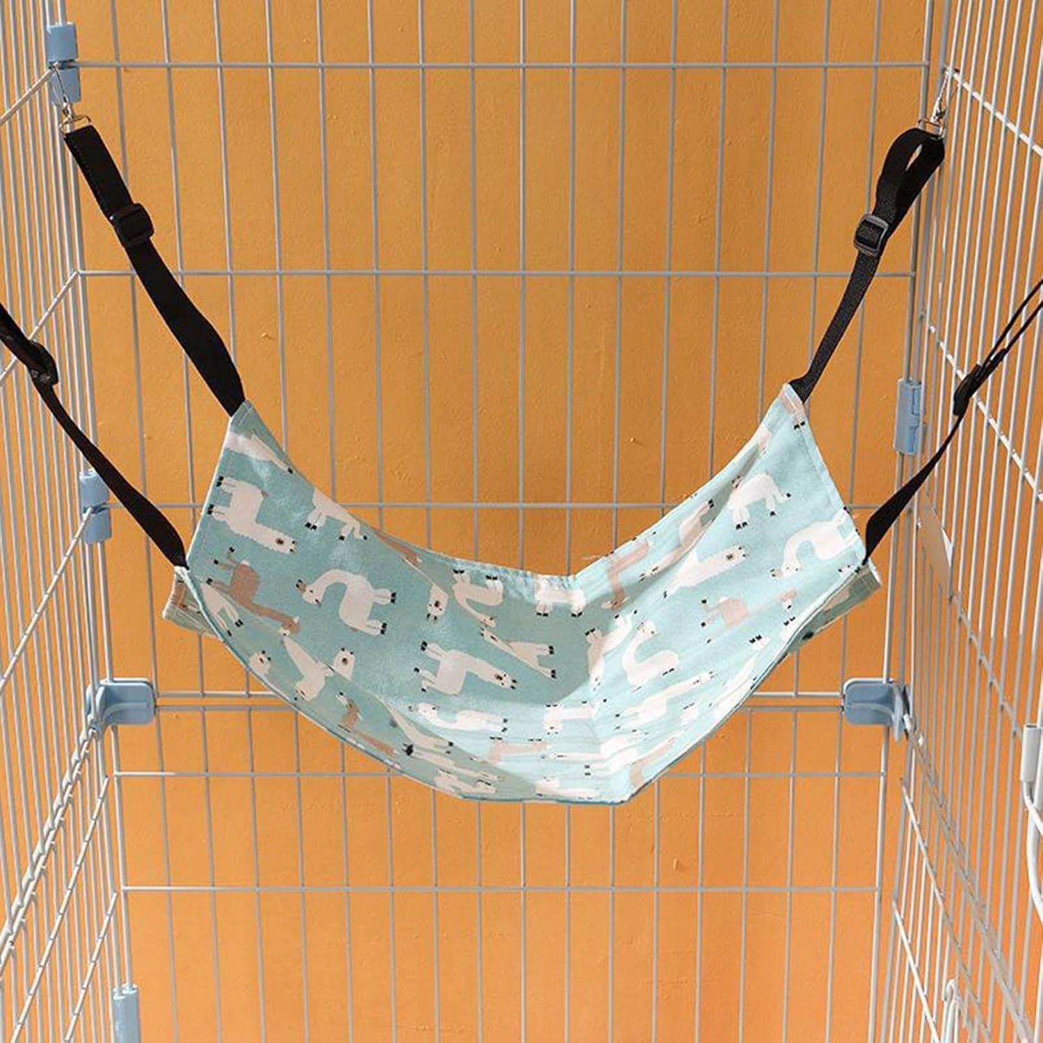 Cat Hammock Bed - Adjustable Cartoon Hammock Pet Bed,Soft Cat Beds with Metal Hook, Cute Sleeping Beds for Home, Cages, Kennels image number 4