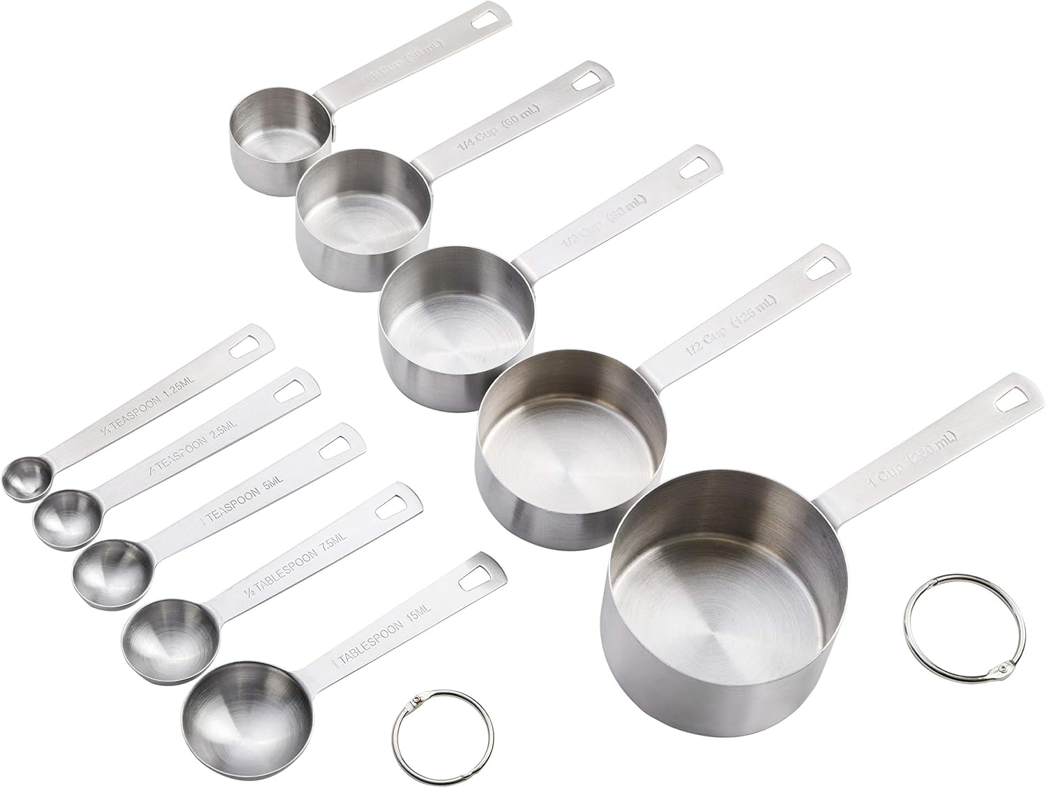 Babish 10-Piece Stainless Steel Measuring Cups & Spoon Set image number 5