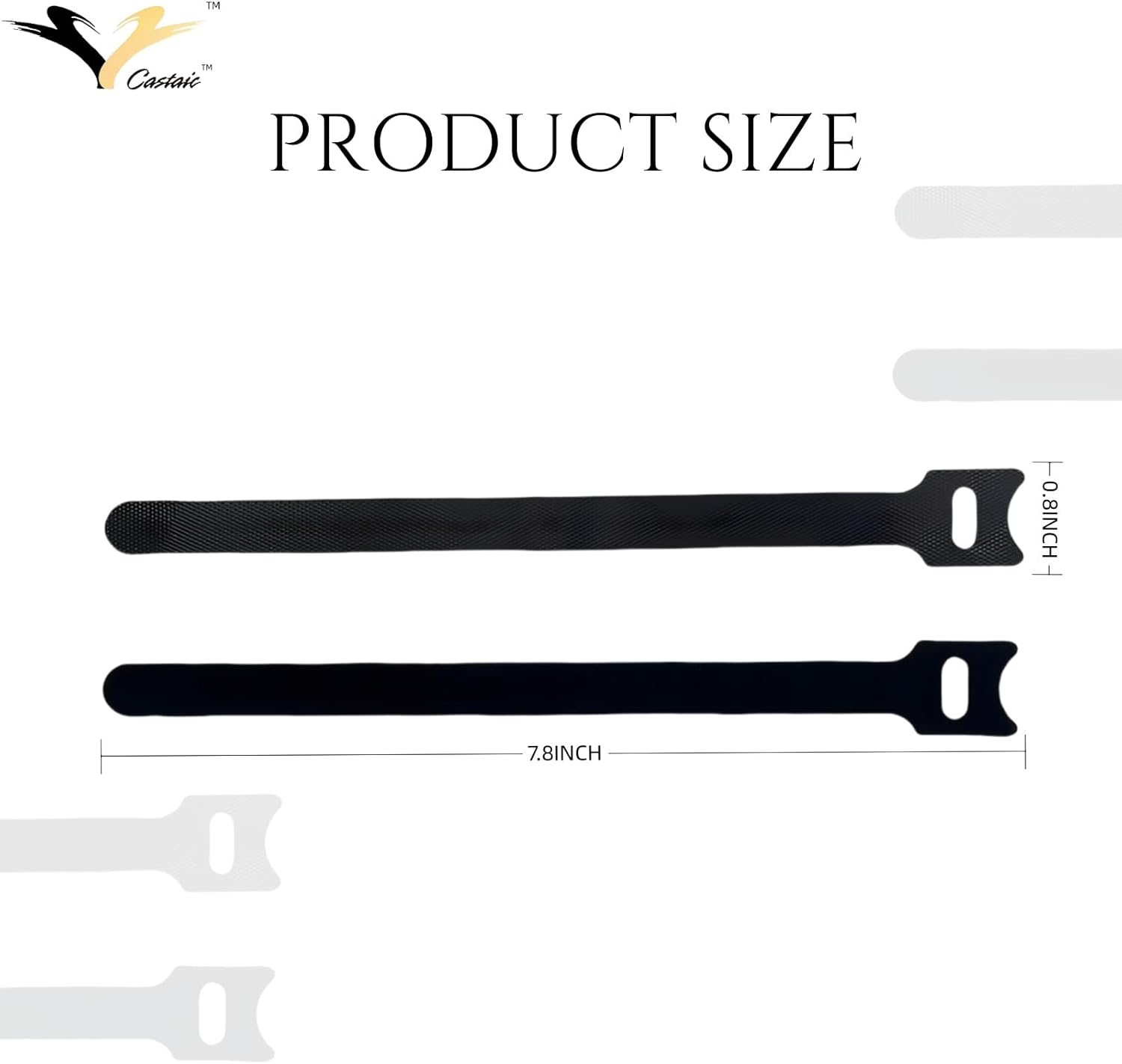 Castaic 100 Pcs Reusable Fastening Cable Ties,Multipurpose, Adjustable Cable Management (T-Black)