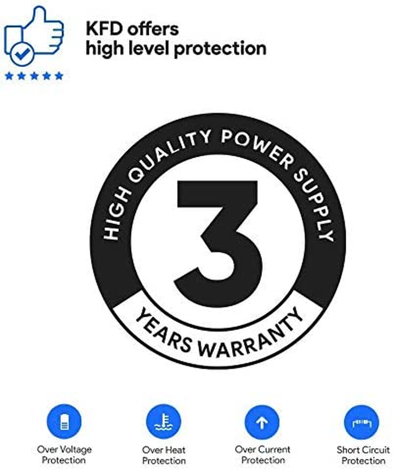 KFD Universal 15V 2A 1A 0.5A AC Power Supply Adapter for Philips HF3321 HF3320 AIMTOM LED Strip Router LCD Monitor Humidifier CCTV Security Camera Wireless Audio Video HUB DC Power Wall Charger Cord image number 6