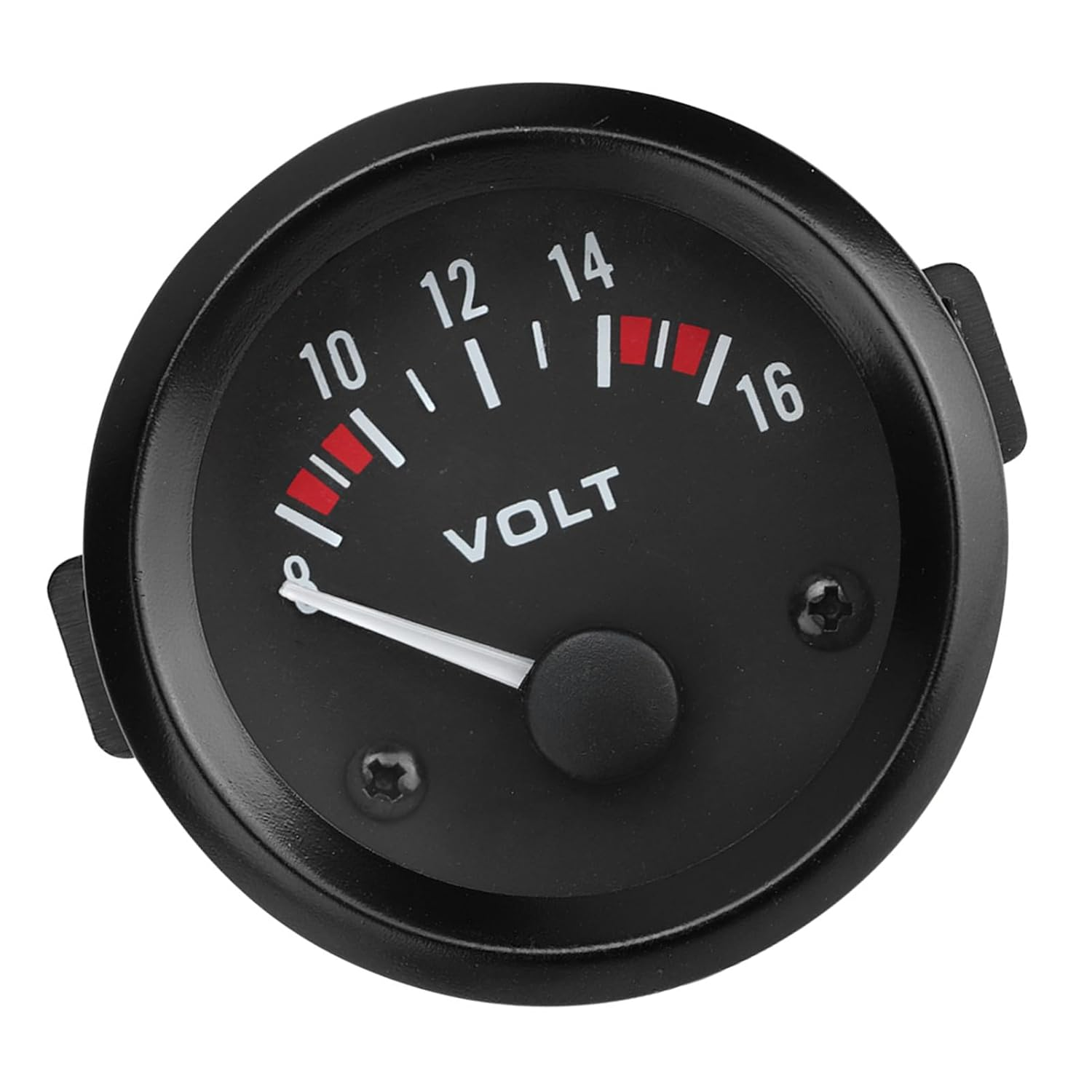 Car Universal 12V Voltmeter 52Mm/2In Voltage Meter Gauge for Most 12V Car, White Light, Aluminum Alloy Material