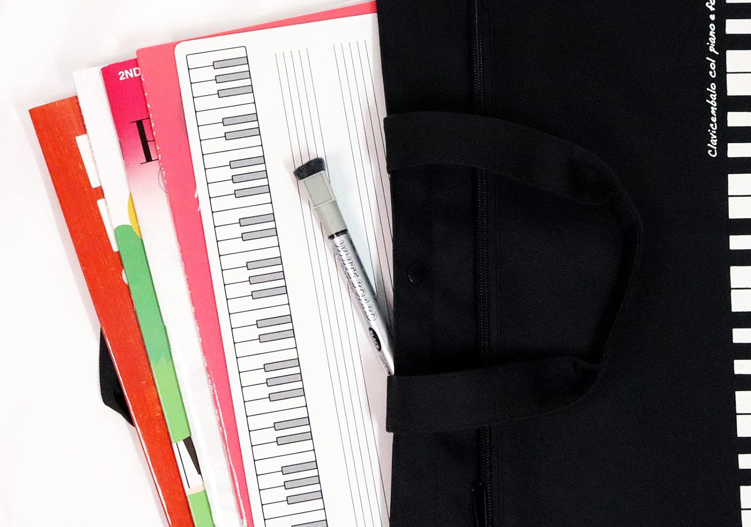 Dry Erase Music Staff White Board, Portable A4 Size (8.3"&times;11.7") image number 1