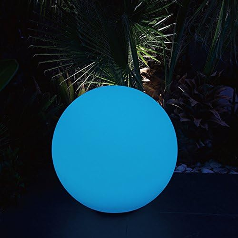 7PANDAS Solar Rechargeable Ball Light, Full Moon LED Ball Light Dual Rechargeable with Solar Battery Power, 35CM 7 RGB Colors Changing IP65 Waterproof for Pool Decor Outdoor(35Cm, 1Pack) image number 3