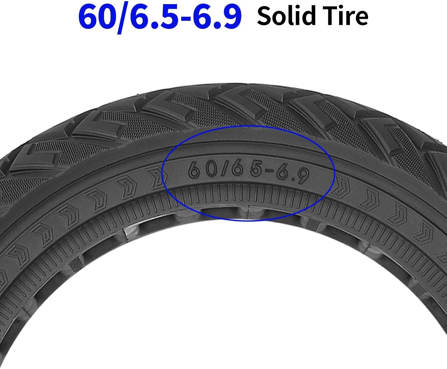 Prodrocam 60/65-6.9 Solid Rubber Tyres for Ninebot Max G2 G2D G2E G65 Scooter 10 Inch Offroad Full Tyres Front/Rear Wheels Replacement Accessories, 2 Pack image number 6