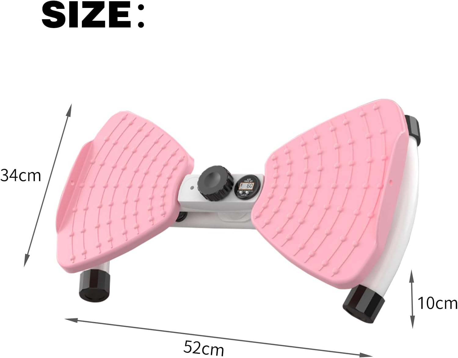 Waist Twisting Machine - Ab Twister Board with Counter, Waist Workout Equipment for Home Exercise - Pink image number 5