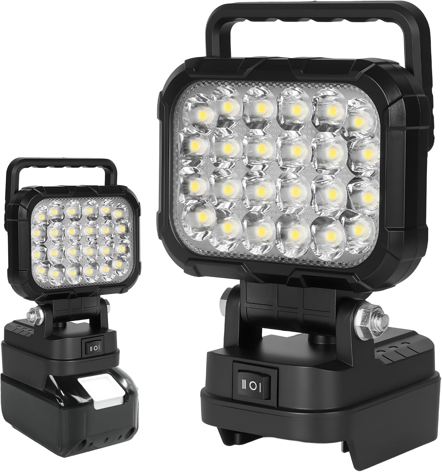 AUAUY Rechargeable Led Light for Makita Battery 18V, 72W Work Light, 5400LM, Wireless Projector with Two USB Charging Ports, for Garage, Building, Repair, Emergency (No Battery)