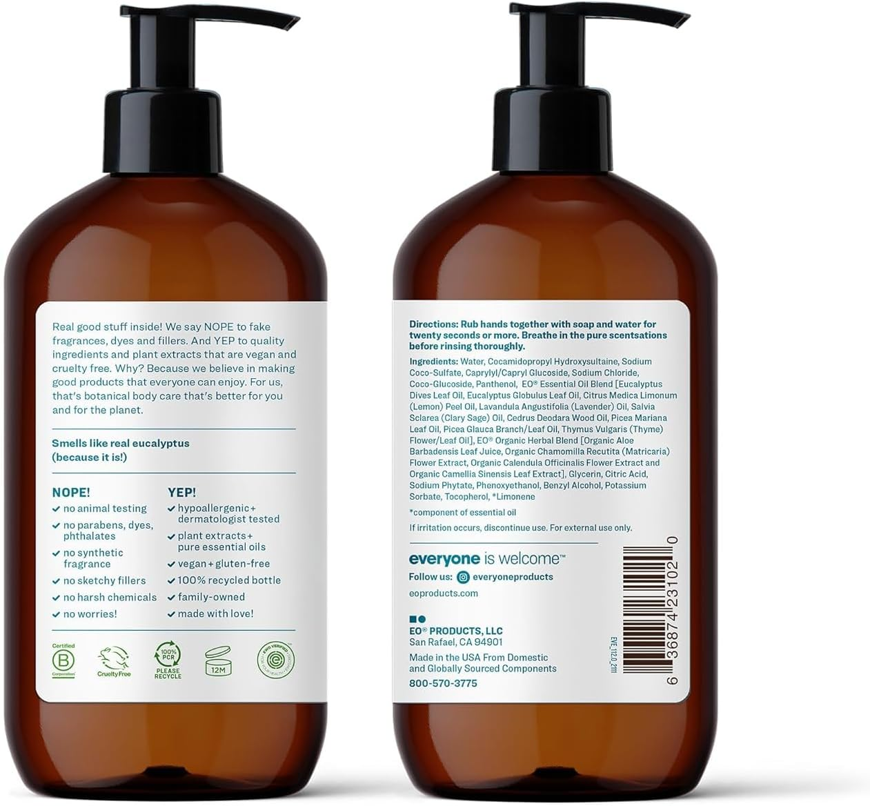 Everyone Pacific Eucalyptus Hand Soap, 12.75 FZ