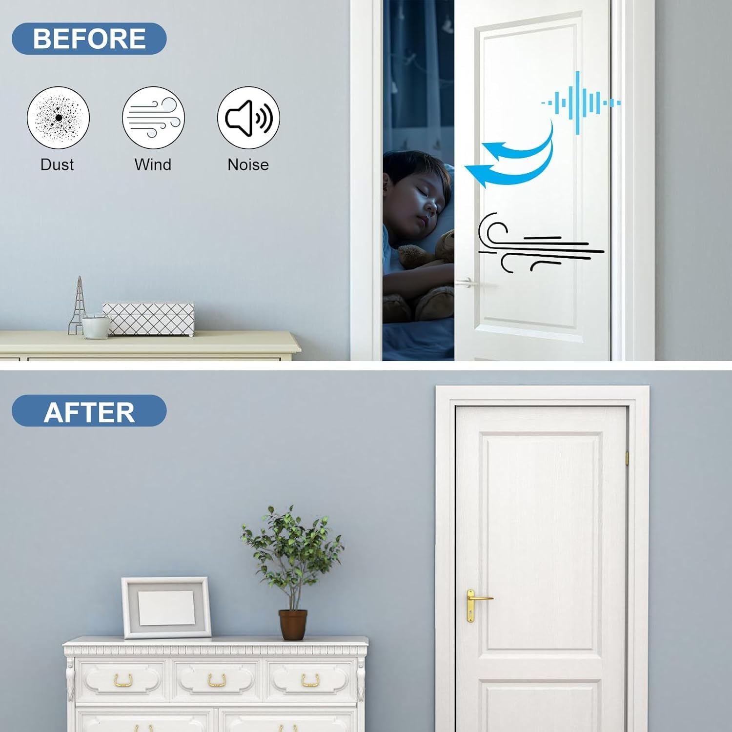 15M Door and Windows Seal Strip, Self Adhesive Rubber Door Seal for Insulation, Weather Stripping for Doors and Windows, Insect Proof, Sound Proof, Weather Stripping (Brown) image number 2