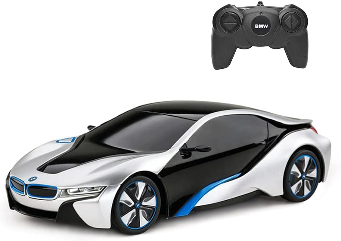 RASTAR BMW Remote Control Car, 1/14 BMW I8 RC Toy Model Vehicle for Kids, Open Doors by RC - Matt Black