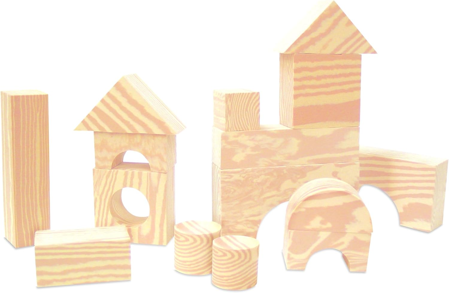 Edushape Edu Blocks &ndash; Ed 716071 Faux Wood 80Pcs Building Game