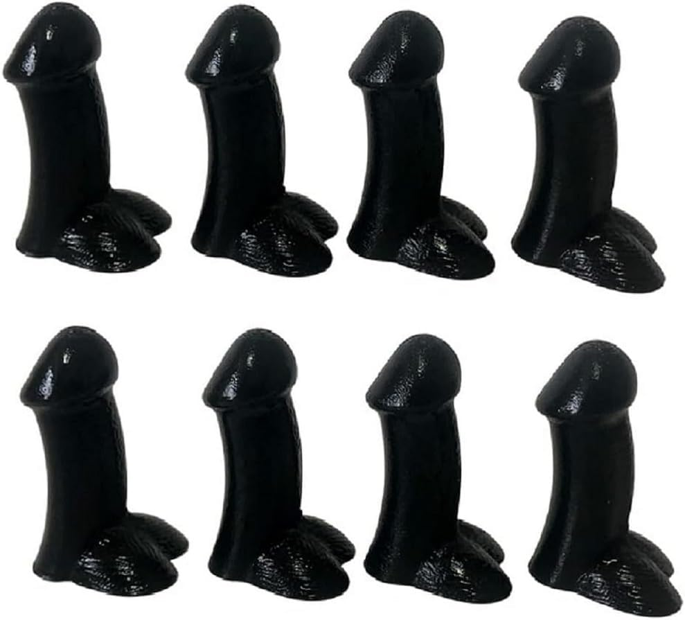 Funny Prank Tire Valve Stem Caps Gag Gifts Pencil Valve Stem Caps Hilarious Prank Gifts Joke Gift Dust Proof Covers Wheel Tire Exterior Accessories for Cars, Bike, Trucks,Motor (Black 8Pc)