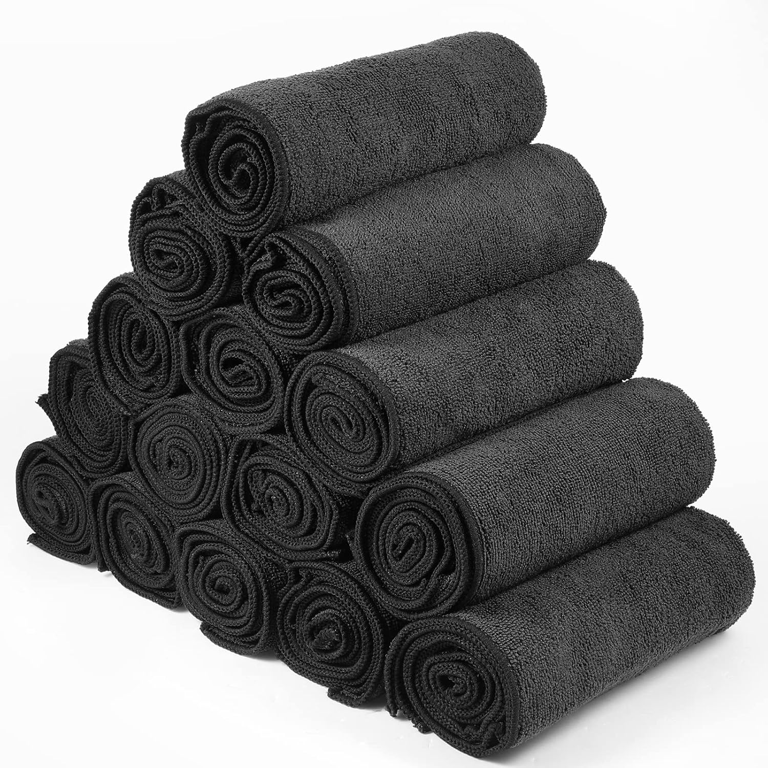 36 Packs of Bleach Proof Towels Microfiber Absorbent Salon Towels Bleach Resistant Salon Hand Towels for Gym, Bath, Spa, Shaving, Shampoo, Home Hair Drying, 16 X 28 Inches (Black) image number 1