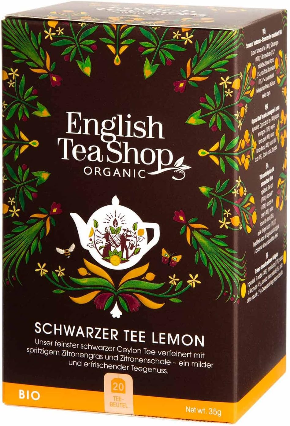 English Tea Shop Organic Lemon Black 20 Teabags image number 1