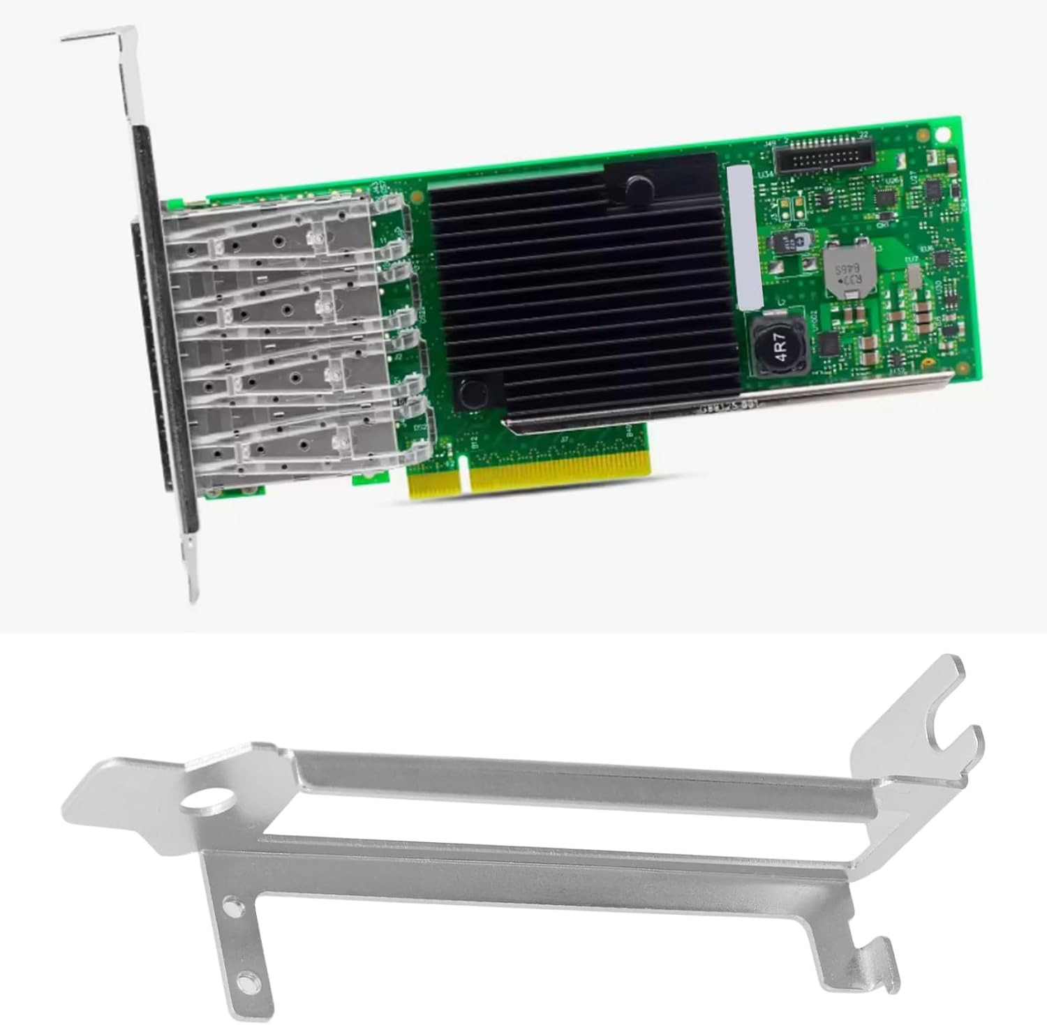 LT Easiyl 2Pcs Network Card Low Profile Bracket with 4 Screw Compatible with Intel X710-DA4 I350-F4 image number 5