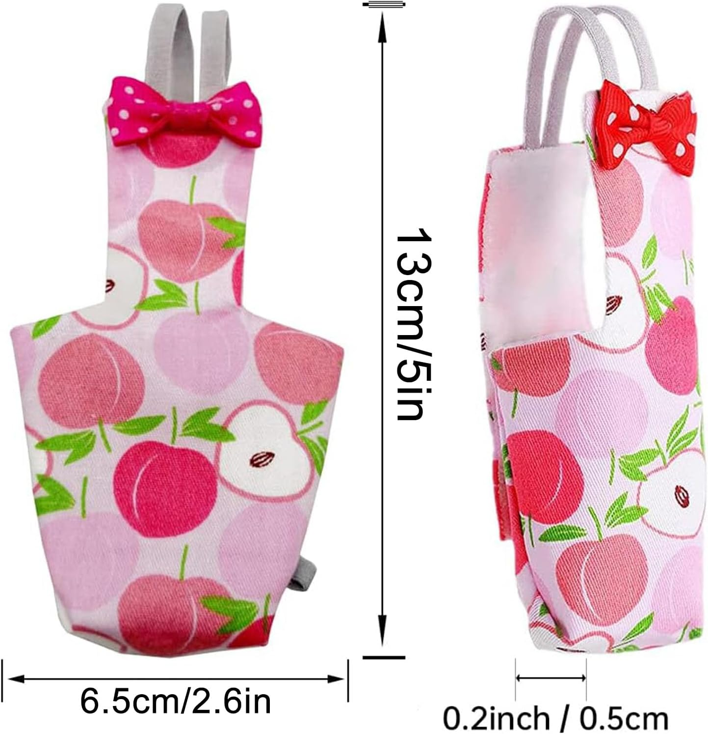 6 Pcs Bird Diapers, Parrot Nappy Reusable Flight Suit with Waterproof Inner, Washable Parrots Nappy for Parakeet Cockatiel Mini Macaw Budgie Canary Cute Style (M)