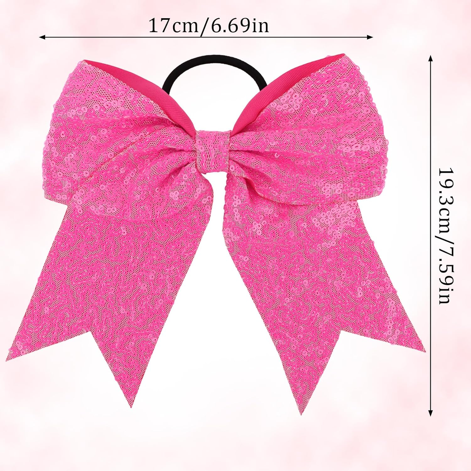 Srotmirw Women'S Hair Scrunchies, Pack of 2 Light Pink Bow Braid Scrunchies for Women and Girls for Everyday Use or Party image number 1