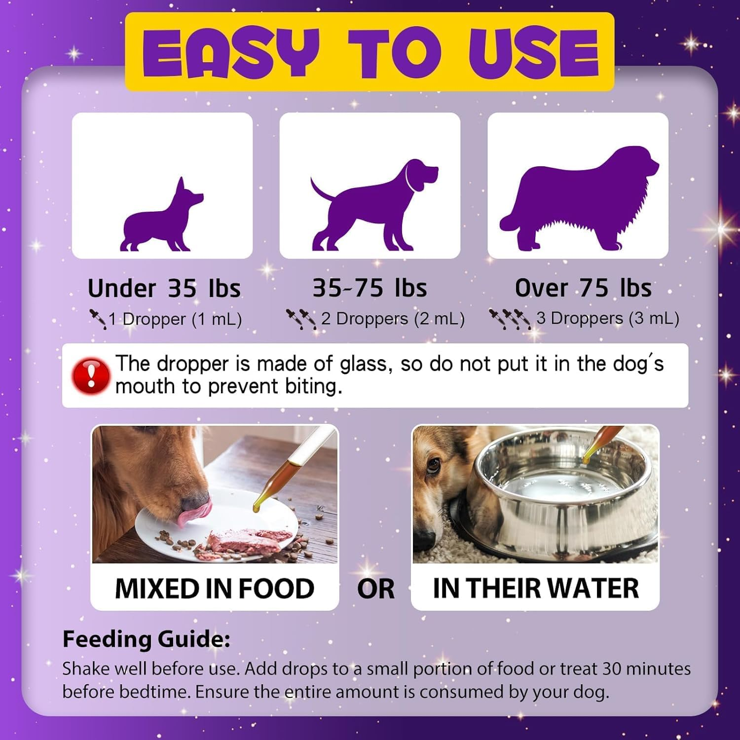 Melatonin for Dogs & Cats, Promote Relaxation & Deep Sleep, Relief Anxiety & Stress, Helps with Separation Anxiety & Travel Stress, Sleep Aid for Small to Large Dog Breeds, (60 Ml) image number 3