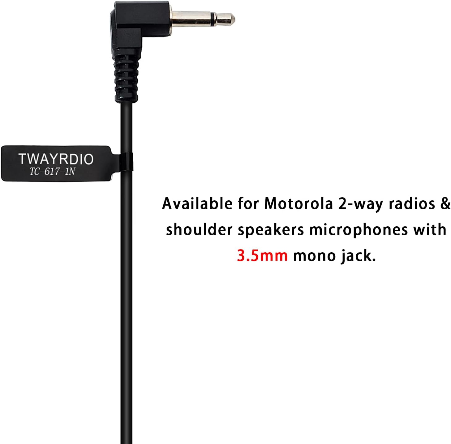 3.5Mm 1 Pin Listen Only Surveillance Covert Acoustic Air Tube Earpiece Police Radio Headset + Medium Repalcement Earmolds for Motorola Radio Speaker Mics image number 4