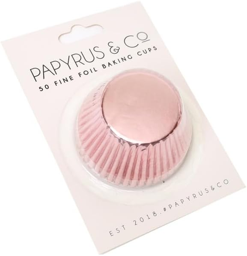 Papyrus Medium Foil Baking Cup 50-Pieces, 44 Mm Size, Pastel Pink