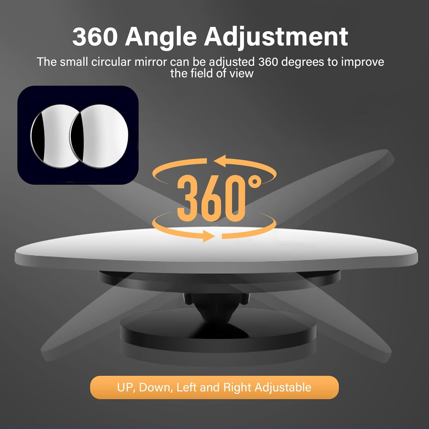 Essencenest 4 Pack Blind Spot Mirrors for Cars, HD Frameless Convex Mirrors, 360&deg; Adjustable Universal Fit for Trucks, Suvs, Sedans (2&rdquo; Round) image number 3