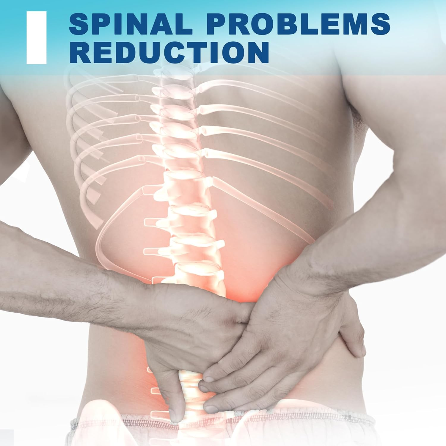 AVESTON Back Brace for Lower Back Pain Relief 6 Ribs Belt with Lumbar Pad Support for Men/Women Light Thin Orthopedic Rigid Adjustable Supporter for Herniated Disc (X-Large) image number 4