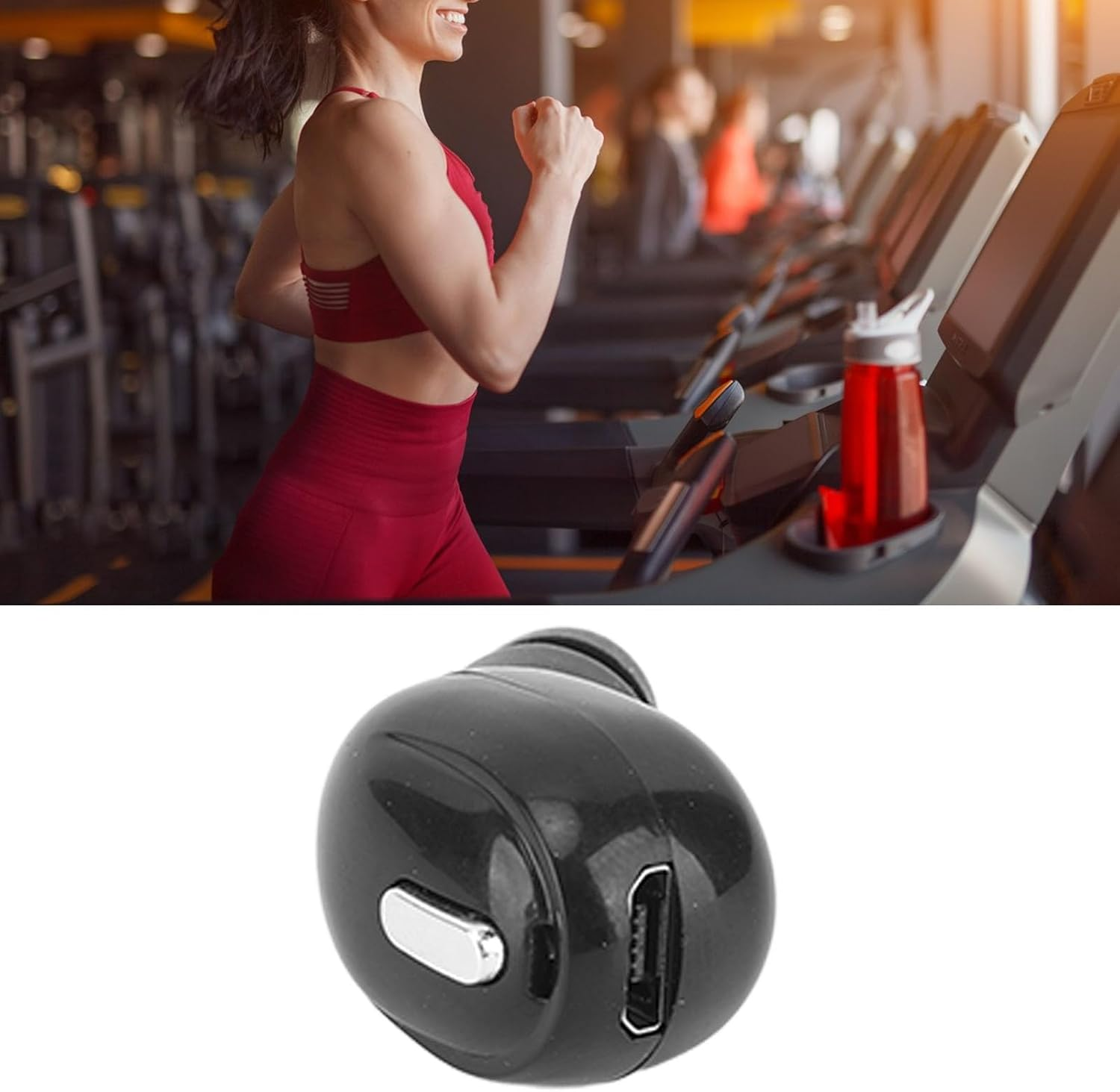 QANYEGN Single Bluetooths Earbud, Ear Wireless Bluetooths Headphone, Smallest in Ear Headphone for Sports Workout Work and Sleep (Black) image number 1