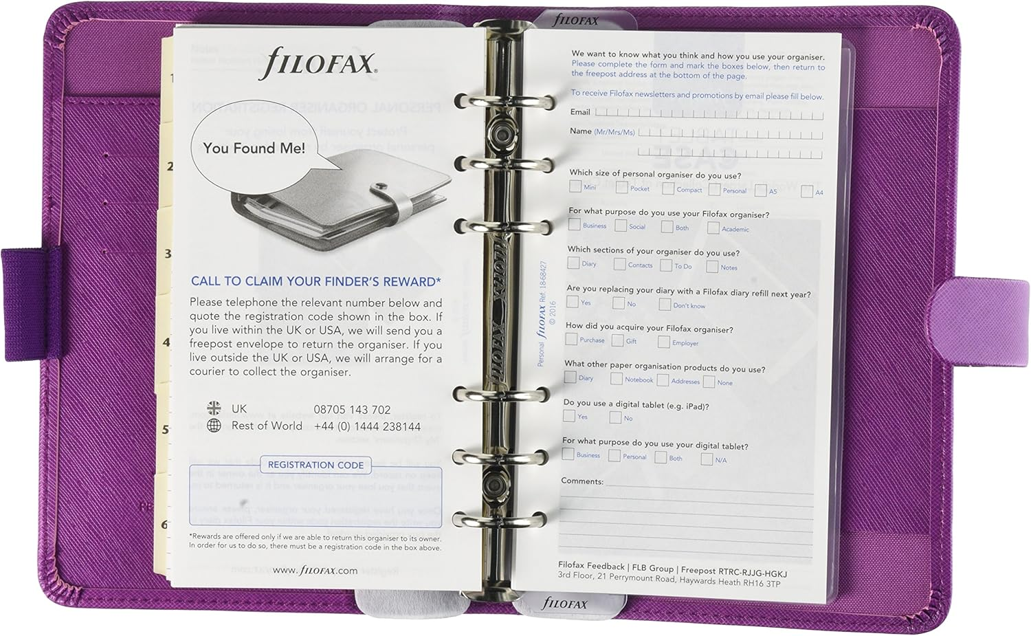 Filofax - Saffiano Organiser 2023 - Personal - Raspberry image number 5