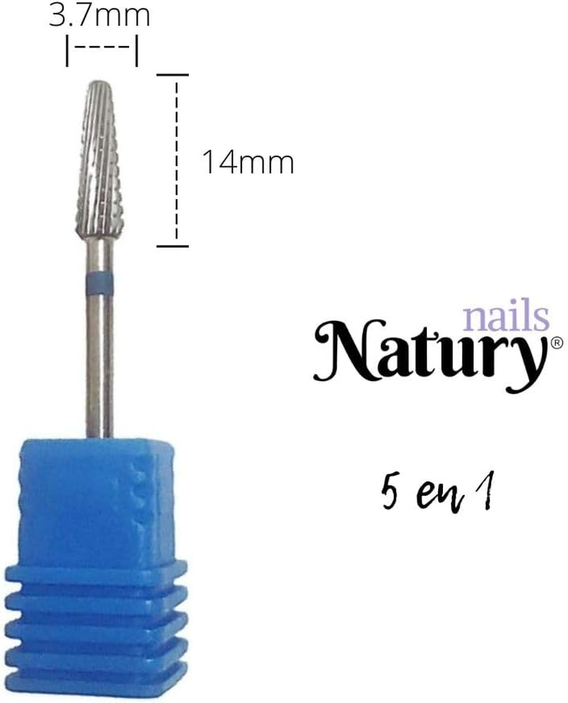 Natury Nails Tungsten Carbide Bit for Nail Lathe Machine Manicure Pedicure Enamel Acrylic Nails Gel Nails Rotary Drill (Medium Grain) image number 1