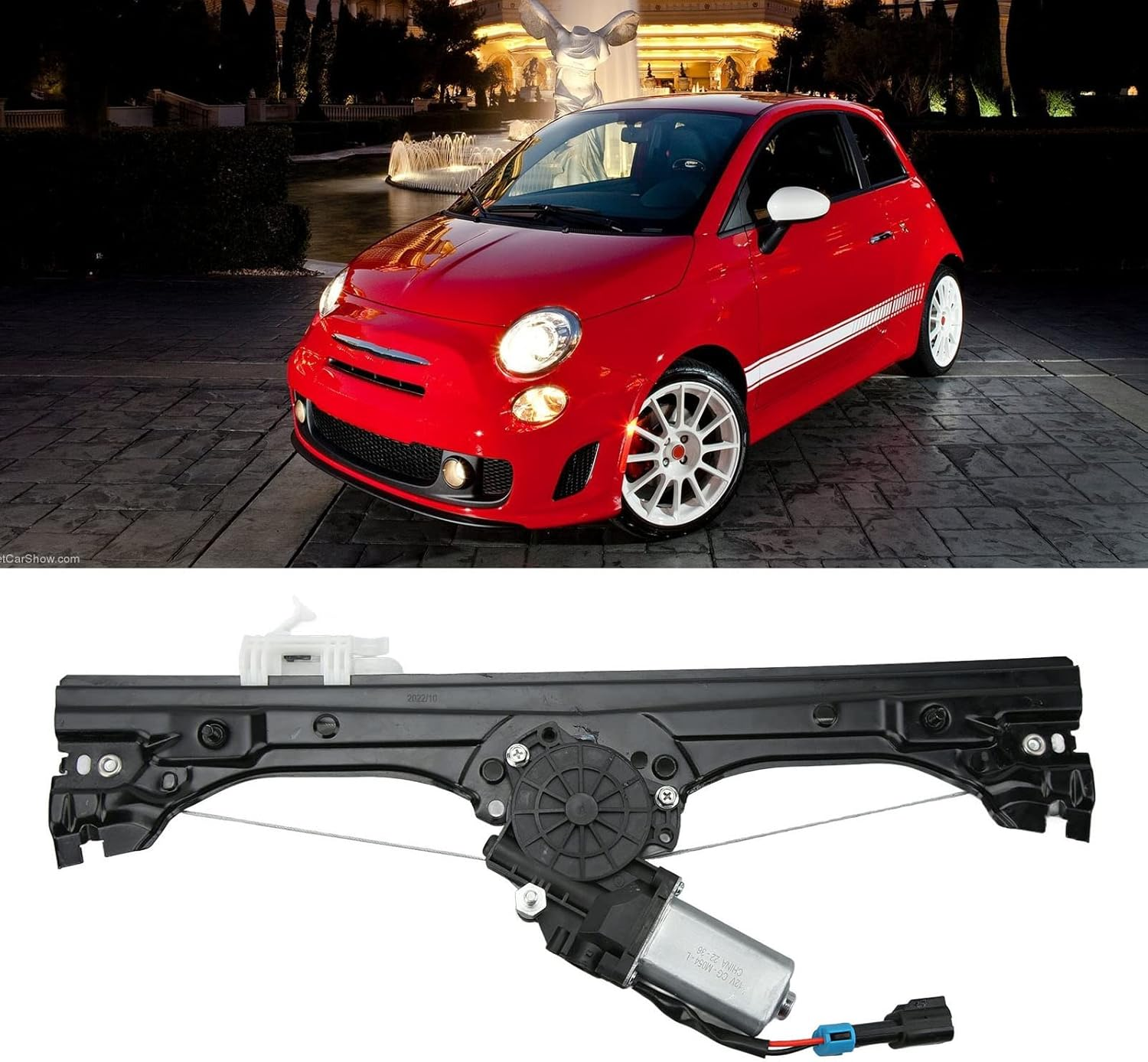 Front Left Window Regulator 68070267AD Driver Side Window Regulator Motor Assembly Replacement for Fiat 500 2012‑2019 image number 5