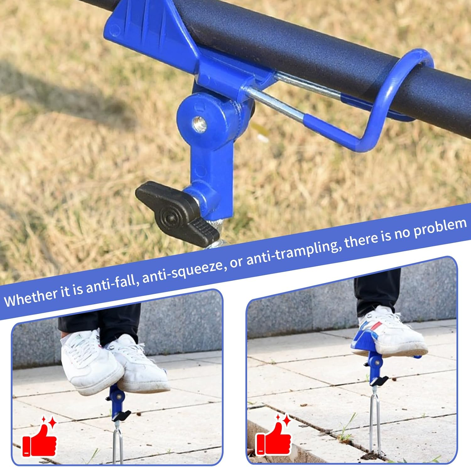 2 Pcs Fishing Rod Holders for Bank Fishing, 360 Degree Adjustable Lake Bank Fishing Rod Pole Holders, Free Positioning Fishing Pole Bracket, Fishing Pole Holders for Ground, Beach, Bank image number 2