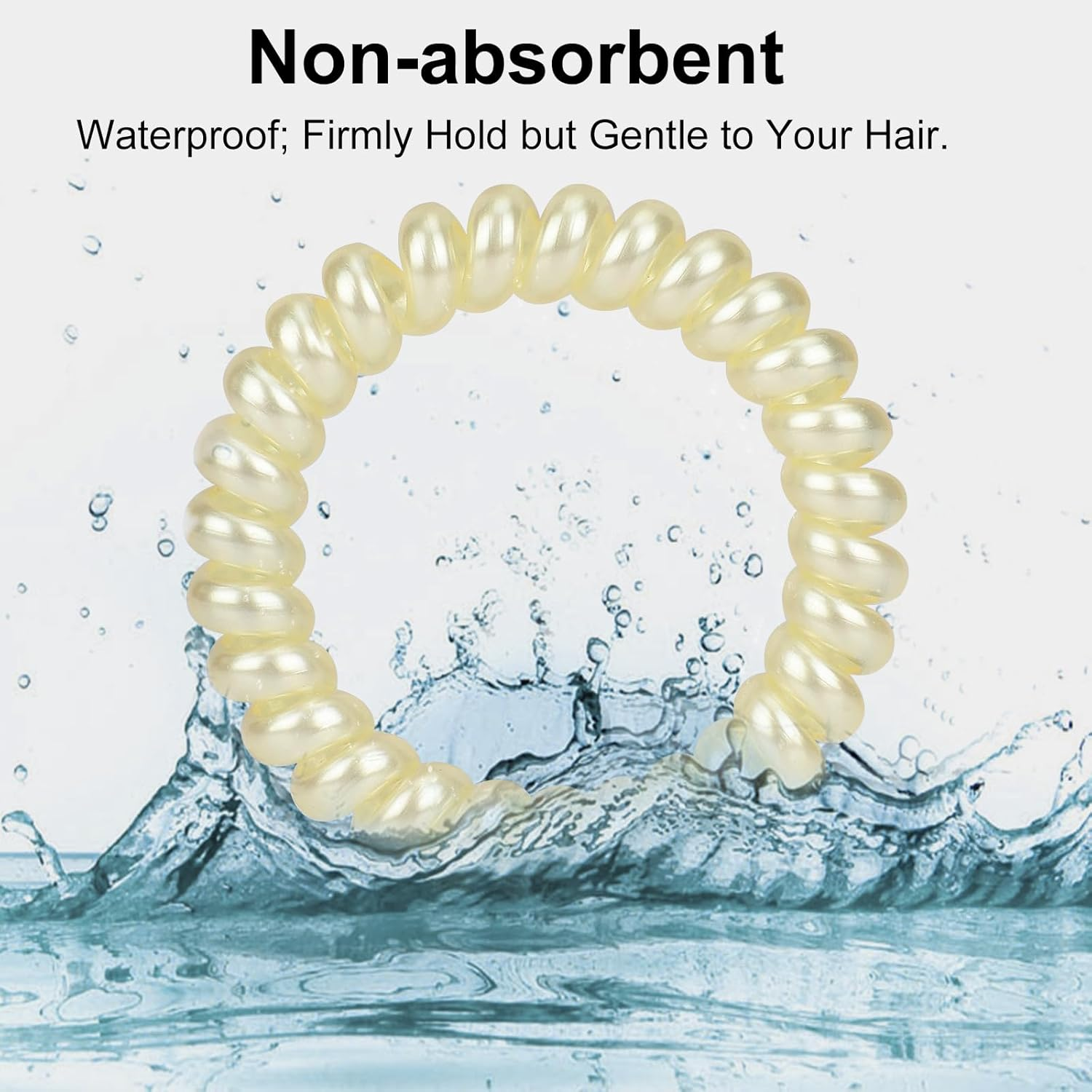 Jesslab Spiral Hair Ties, 10 Pcs Traceless Phone Cord Bracelet Plastic Coil Ponytail Holders No-Damage Accessory for Girls Women Ladies, Color Assorted, Set 36 - Assorted,Assorted Colors image number 5