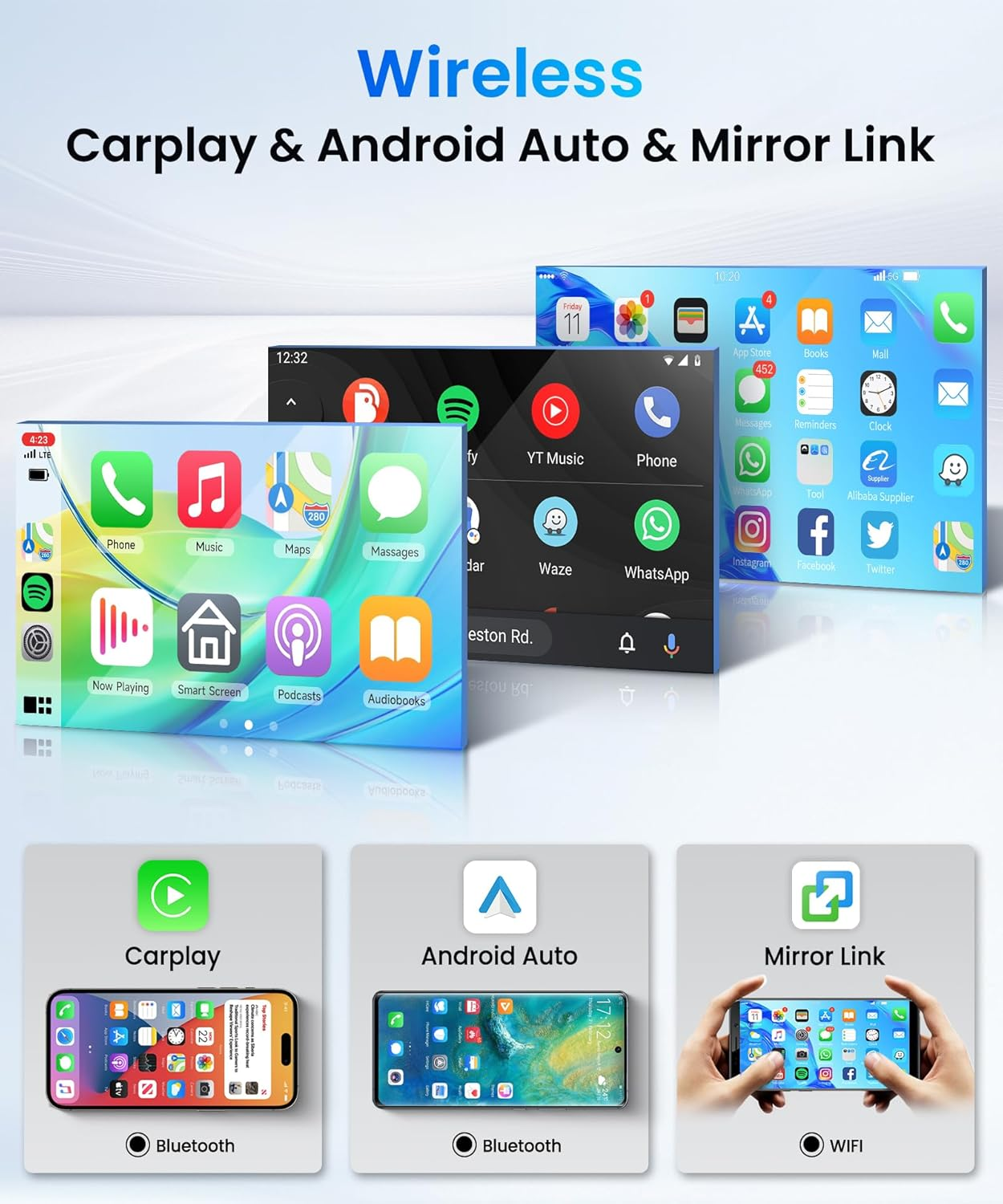 4+64G Android Car Radio Stereo for Suzuki Swift 2011-2017 with Wireless Carplay Android Auto, 9&rsquo;&rsquo; Touch Screen Head Unit with Bluetooth GPS Navigation Mirror Link Wifi FM/RDS DSP Backup Camera SWC image number 5