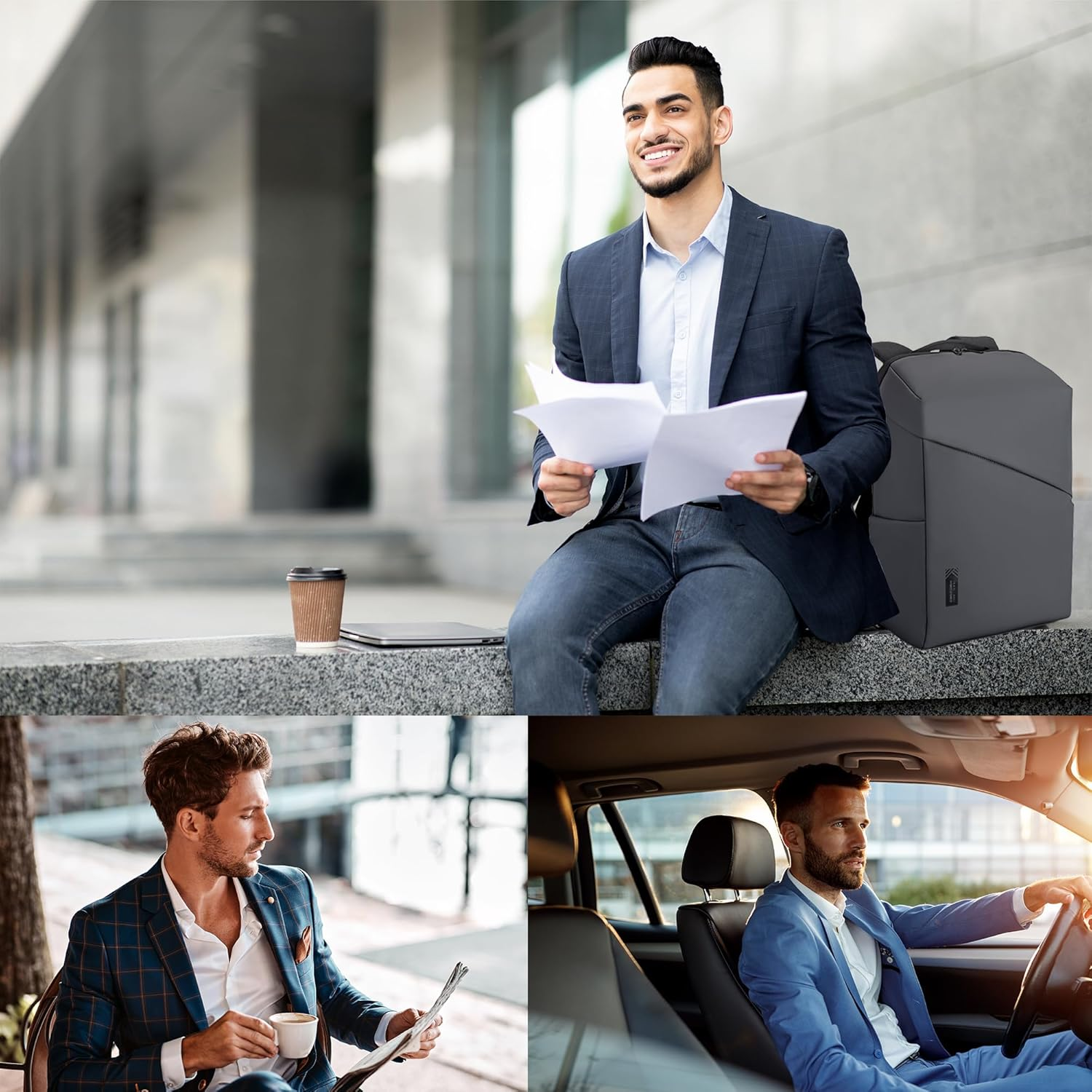 Kingsons 15.6 Inch Laptop Backpack &ndash; Waterproof Durable Anti-Theft Business Work Travel Bag for Men image number 5