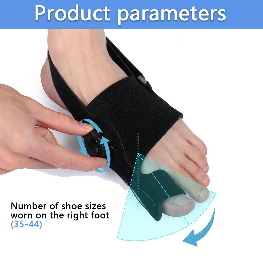 Bunion Corrector for Women & Men &ndash; Adjustable Orthopedic Big Toe Splint for Hallux Valgus Pain Relief, Toe Separator for Day & Night Support, Fits Left or Right Foot(Right) image number 5