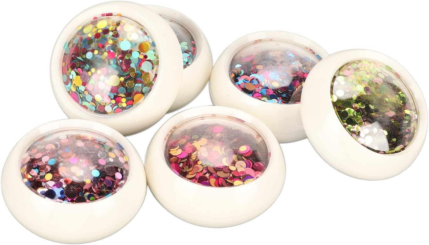 Nail Art Glitter Sequins Colorful round Nail Glitter ABS DIY Decoration for Female image number 1