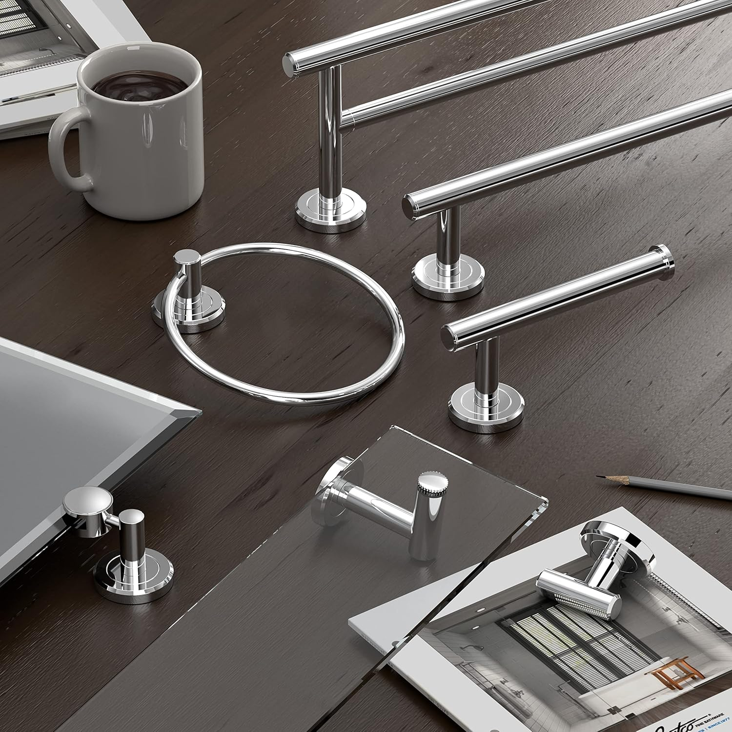 Gatco 4242 Latitude II Towel Ring, Chrome