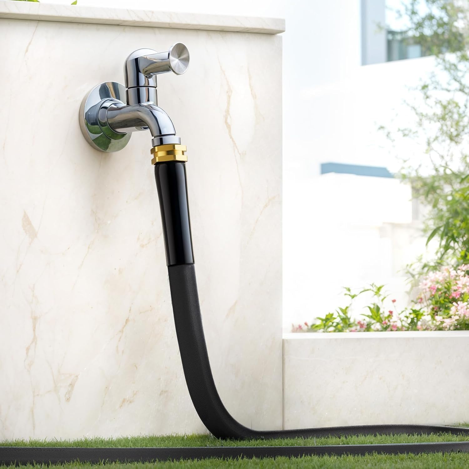 100FT Garden Hose, Water Hose, Car Wash Hoses, 2025 New Upgrated Non-Expanding Outdoor Garden Hose, Kink Free, Flexible Non-Expandable Fabric Garden Hose for Outdoor, Garden, Watering, Yard, Lawn, RV - 50Ft Garden Hose image number 2