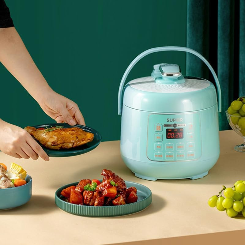 Electric Pressure Cooker 2-3 People Mini Smart Small Automatic Rice Cooker LCD Display Light Blue SY-25YC8010P image number 3