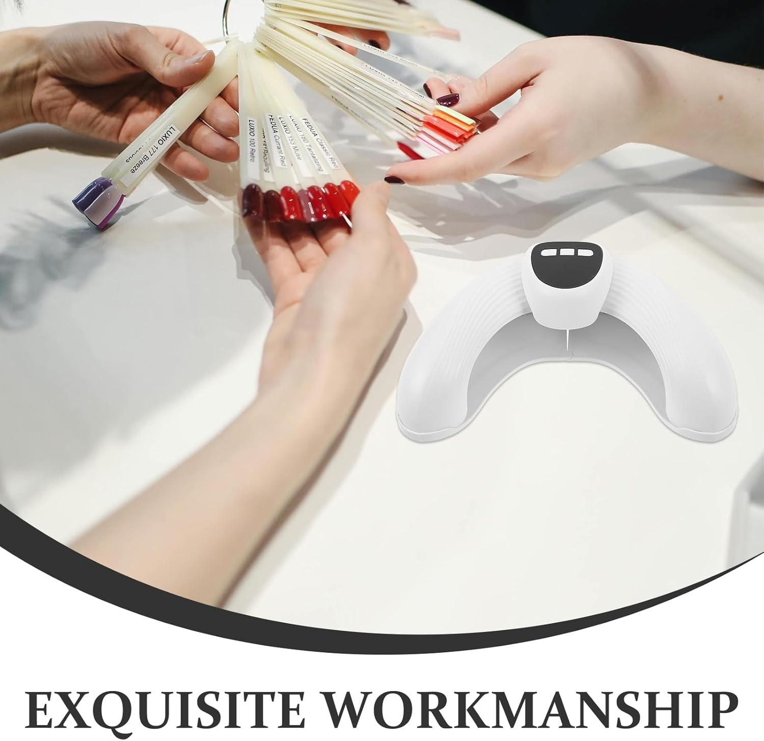 NIYANGLE UV LED Nail Dryer: U-Shaped Gel Nail Lamp with Dual Light Source - Fast Curing with Automatic Sensor Dryer Lamp for Home and Salon Use image number 4