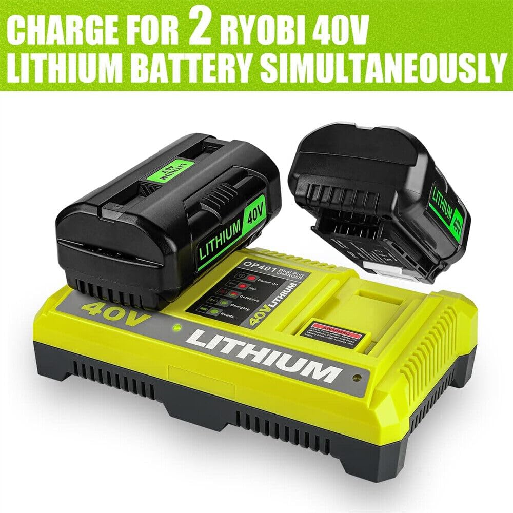 Dual Charger for Ryobi 36V 40V Battery Charger BPL3626 BPL3640 OP4040 BCL3620 image number 3