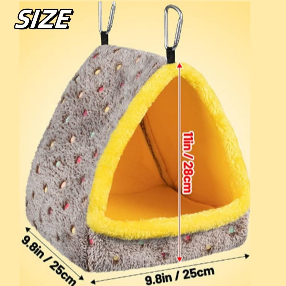 Goxfaca Large Warm Bird Nest House, Cozy Bird Bed for Cage with Mat, Hanging Hammock Shed Hideaway Hut for Macaw African Grey Amazon Parrots image number 5