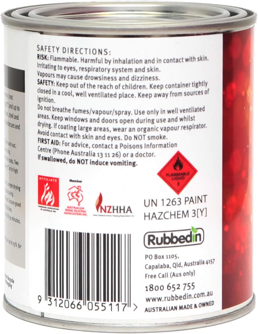 New Coat High Temp Paint 500Ml Restores That Black Satin Finish to Stoves, Flues and Bbqs Perfect for Heat-Exposed Metal That&rsquo;S Rusting or Needs a Fresh Coat image number 2