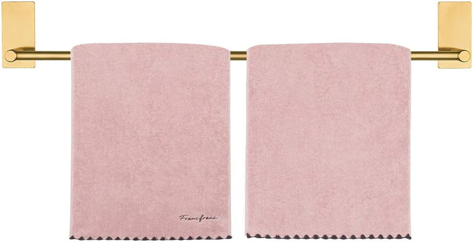 Nearmoon Self Adhesive Bathroom Towel Bar- Stainless Steel Bath Wall Shelf Rack Hanging Towel Stick on Sticky Hanger Contemporary Style, NO Drilling (Matte Black Finish, 16-Inch Towel Rack)