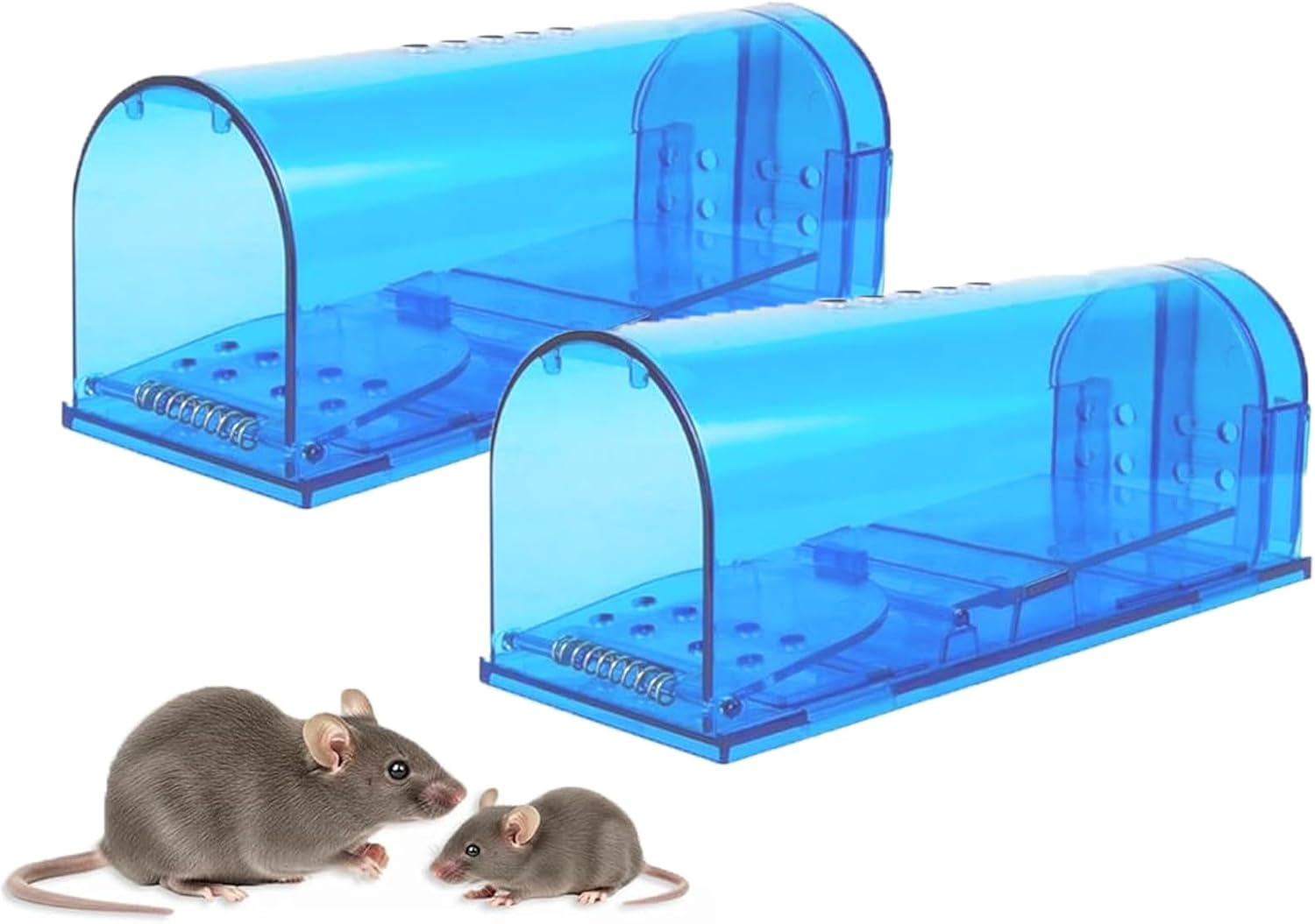 2 Packs of Humane Mouse Traps, the Internal Mouse Trap Can Capture and Release, Can Be Reused, Suitable for Small Rodents, Voles, Hamsters, Moles image number 2