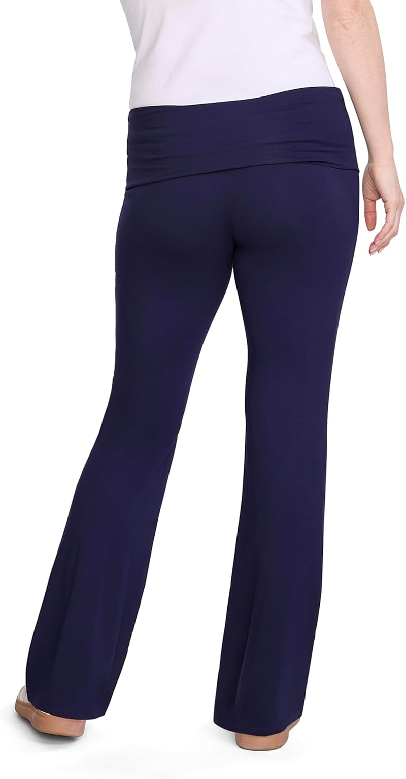 Motherhood Maternity Women'S Full Length Roll over Waist Flare Pregnancy Legging image number 4
