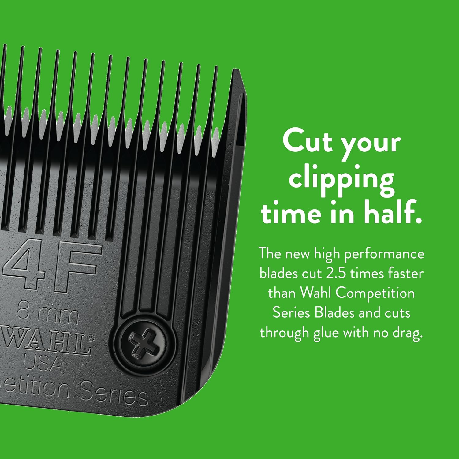 Wahl Professional Animal #4F Extra Full Coarse Ultimate Competition Series Detachable Blade with 5/16-Inch Cut Length (#2375-500),Black image number 1