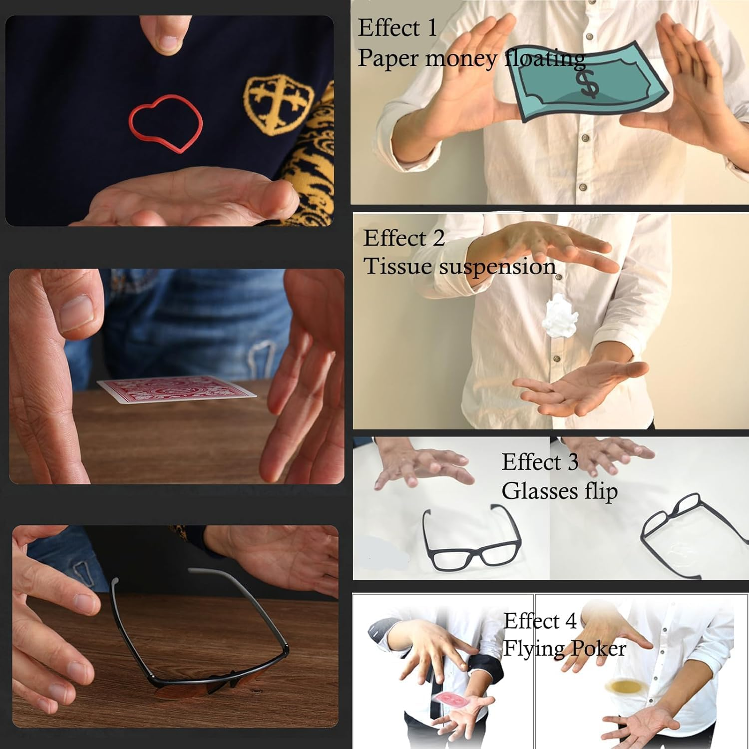 Milesmagic Magician'S Super Invisible Thread | 24 Feet 8 Ft X 3 Reels | for Real Floating, Flying Bills or Any Small Objects Levitating Magic Tricks, Black