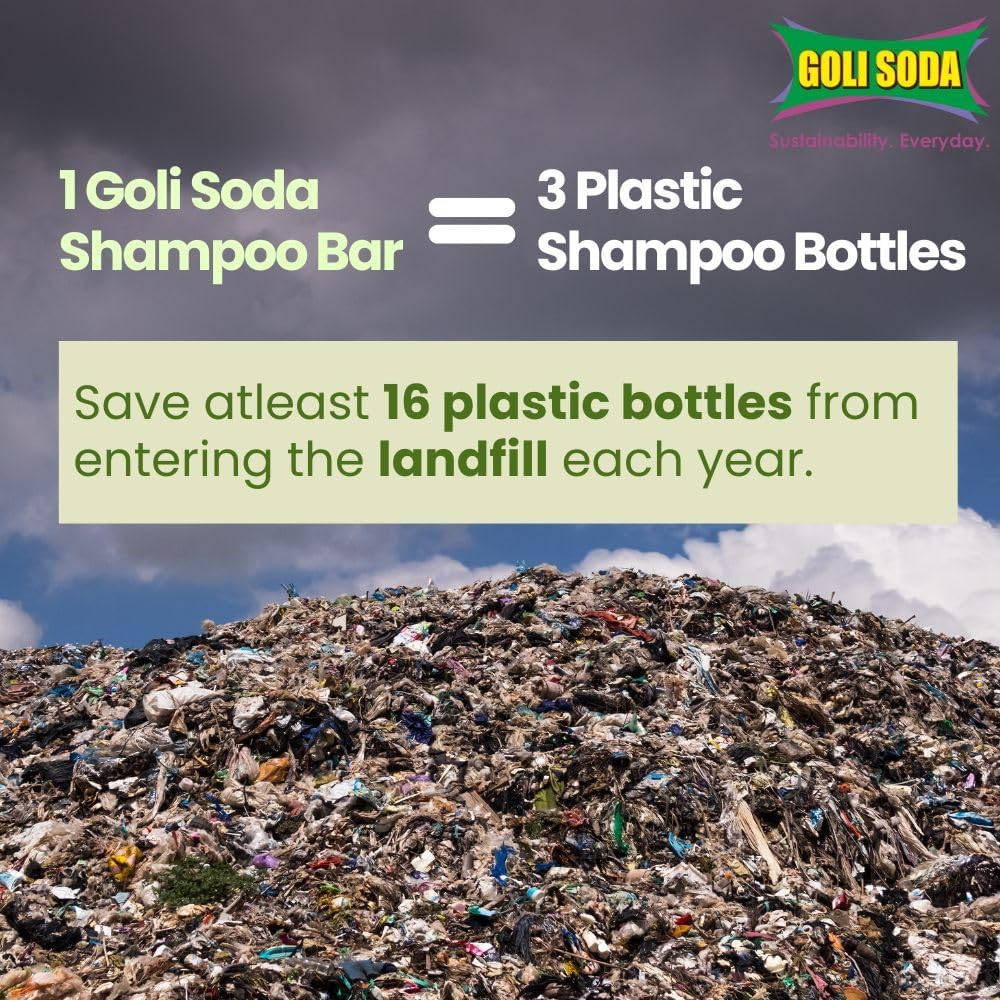 GOLI SODA All Natural Probiotics Shampoo Bar for Normal Hair (Pack of 2) image number 6