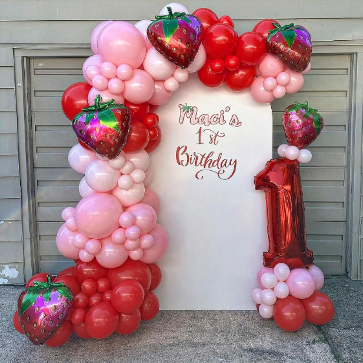 102 Pcs Strawberry Balloon Arch Garland Kit image number 6