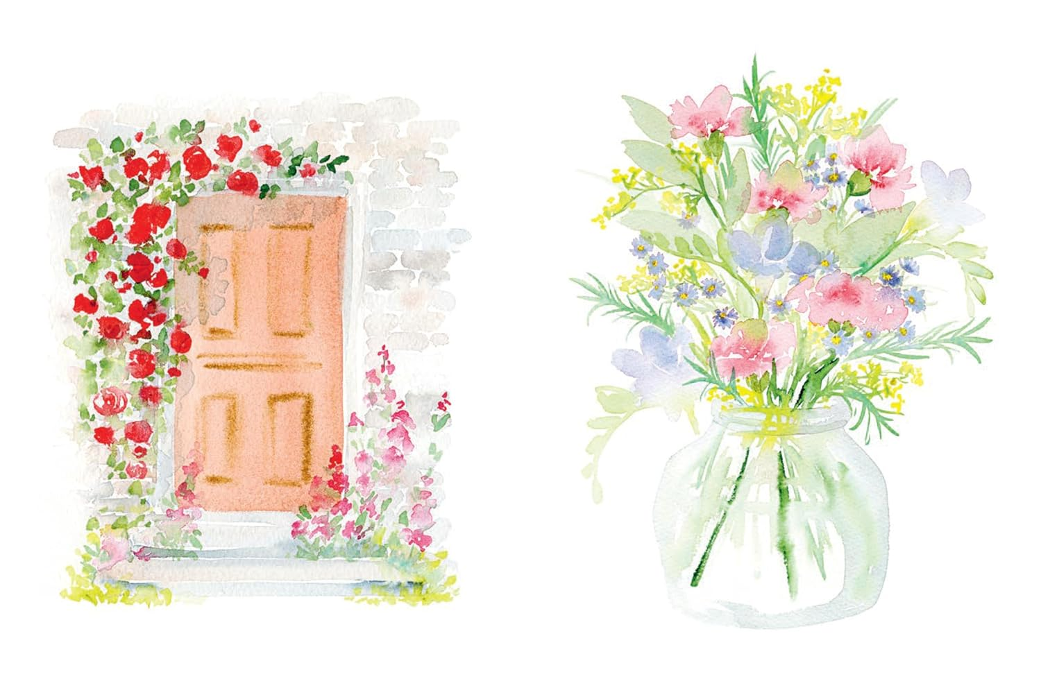 Draw Your Way: Botanical Watercolour: Add Your Own Lines to Create Watercolour Artworks in Reverse image number 5